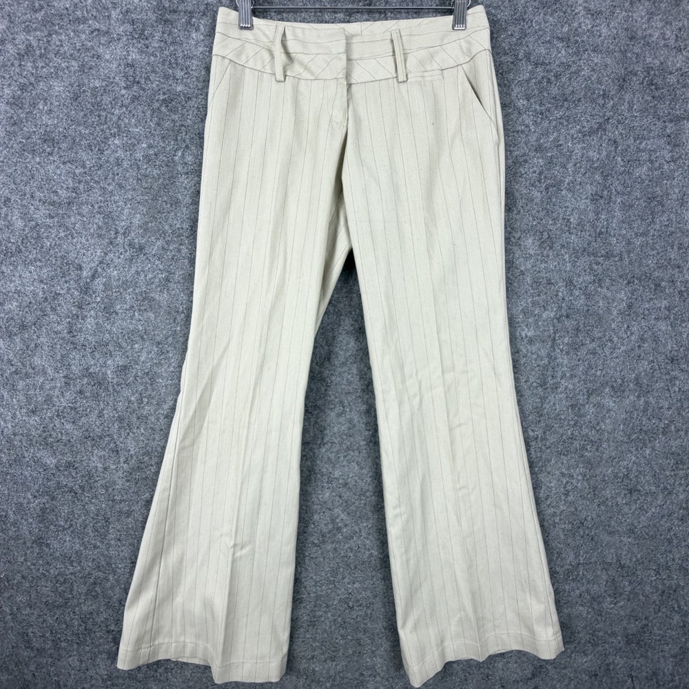 Vintage Guess Jeans Authentic Dress Pants Womens 24 Beige Straight Wide Career